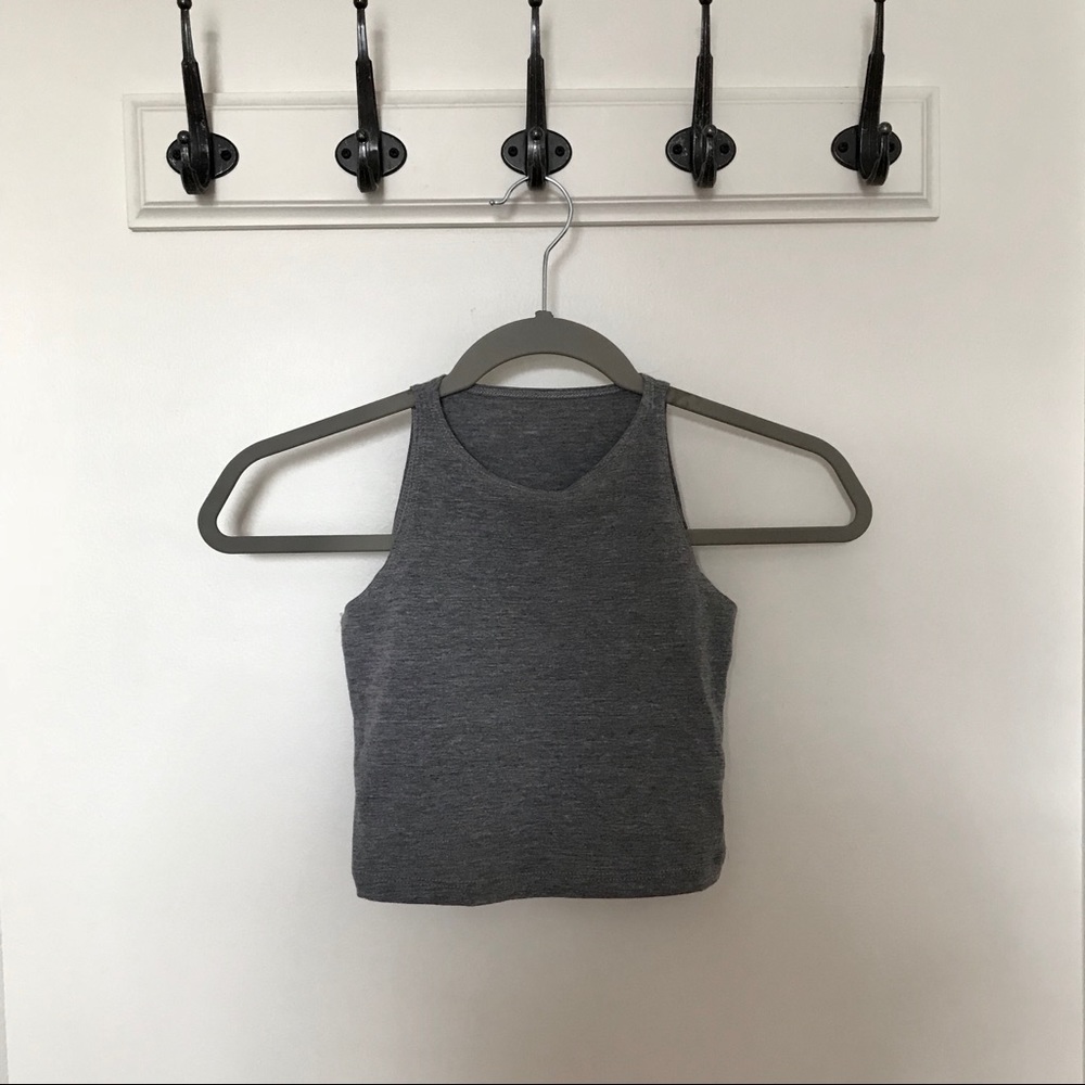 American Apparel Heather Gray Crop Tank